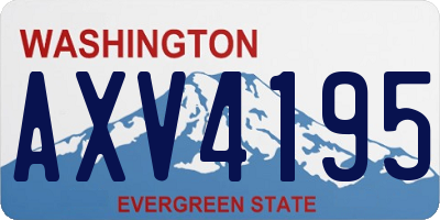 WA license plate AXV4195