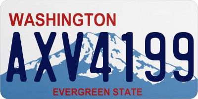 WA license plate AXV4199