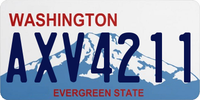 WA license plate AXV4211