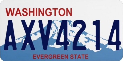WA license plate AXV4214