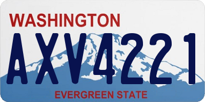 WA license plate AXV4221
