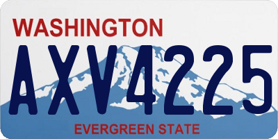 WA license plate AXV4225