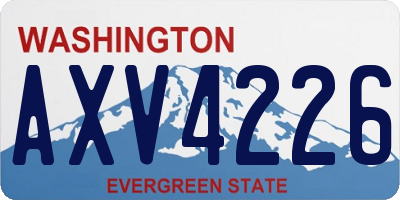 WA license plate AXV4226