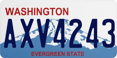 WA license plate AXV4243