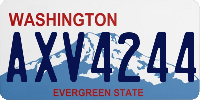 WA license plate AXV4244
