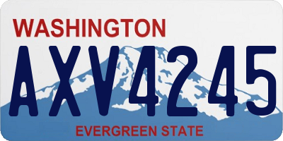 WA license plate AXV4245