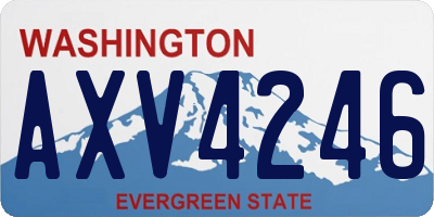 WA license plate AXV4246