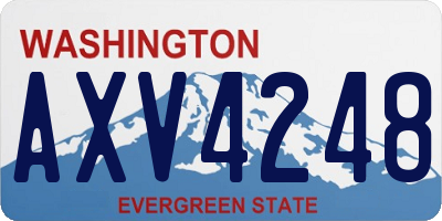 WA license plate AXV4248