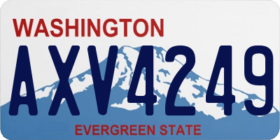 WA license plate AXV4249