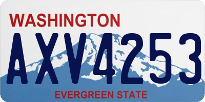 WA license plate AXV4253
