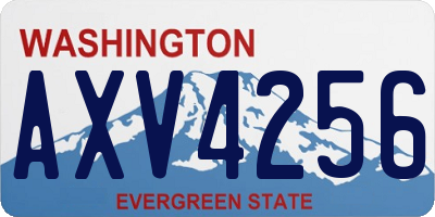 WA license plate AXV4256