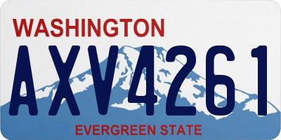 WA license plate AXV4261
