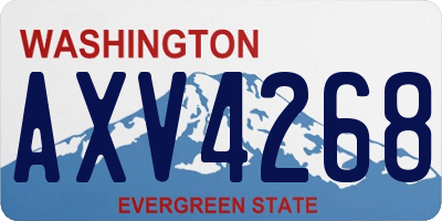 WA license plate AXV4268