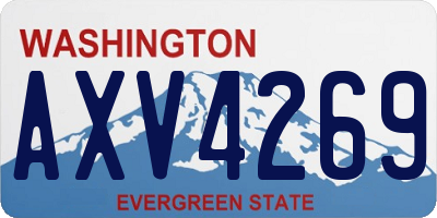 WA license plate AXV4269