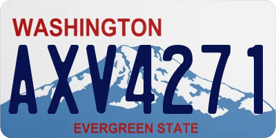 WA license plate AXV4271