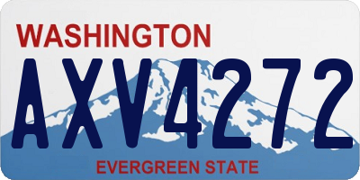 WA license plate AXV4272