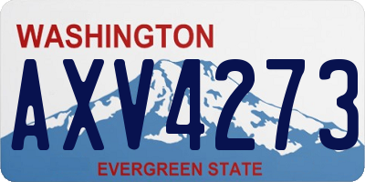 WA license plate AXV4273