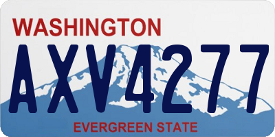 WA license plate AXV4277