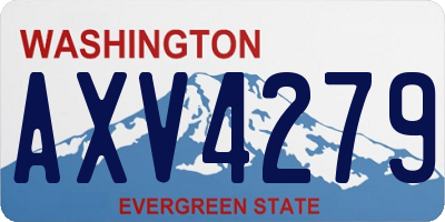 WA license plate AXV4279