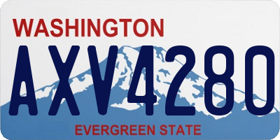 WA license plate AXV4280