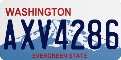 WA license plate AXV4286