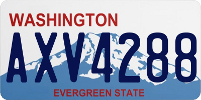 WA license plate AXV4288