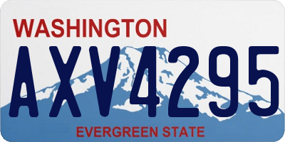WA license plate AXV4295