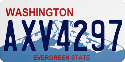 WA license plate AXV4297