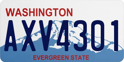 WA license plate AXV4301