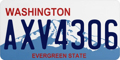 WA license plate AXV4306