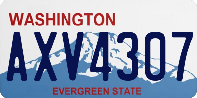 WA license plate AXV4307
