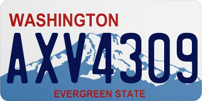 WA license plate AXV4309