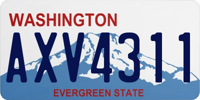 WA license plate AXV4311