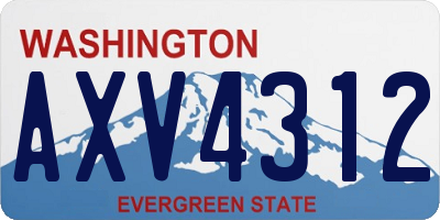 WA license plate AXV4312