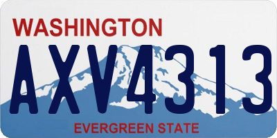 WA license plate AXV4313