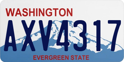 WA license plate AXV4317