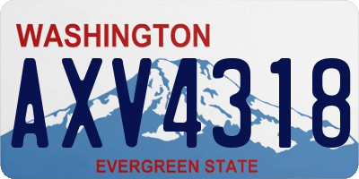 WA license plate AXV4318