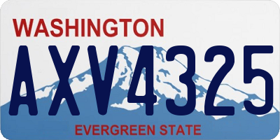 WA license plate AXV4325