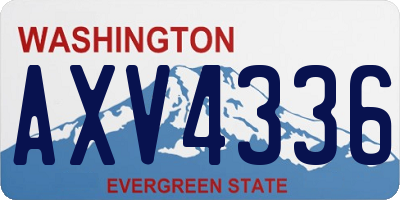 WA license plate AXV4336