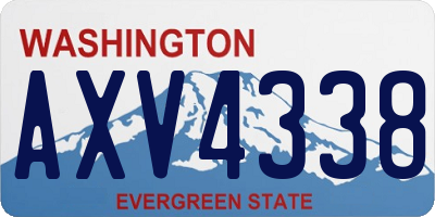 WA license plate AXV4338