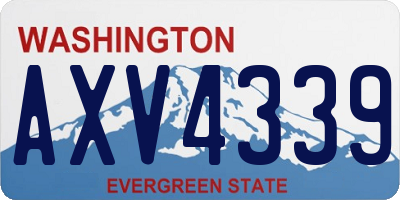 WA license plate AXV4339