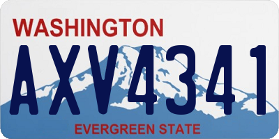 WA license plate AXV4341