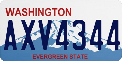 WA license plate AXV4344