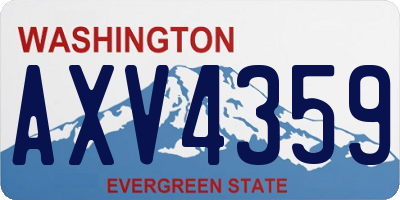 WA license plate AXV4359