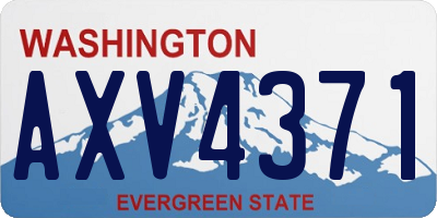 WA license plate AXV4371