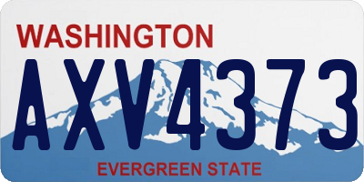 WA license plate AXV4373