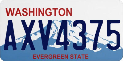 WA license plate AXV4375
