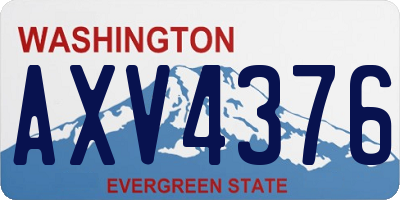 WA license plate AXV4376