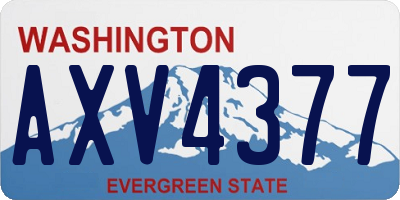 WA license plate AXV4377