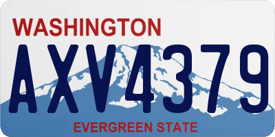 WA license plate AXV4379